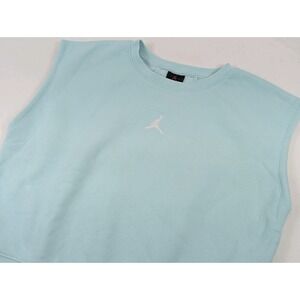 Jordan Sleeveless Crew Neck Youth Womans XL Sweatshirt Teal Blue Gym Embroidered